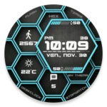 hex watch face android application logo